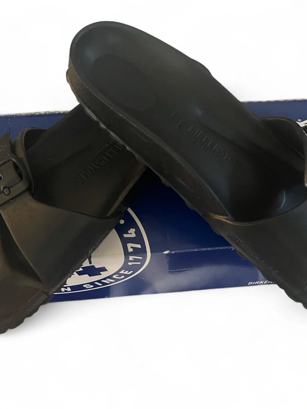 Birkenstock Men's Black EVA Two-Strap Slide Sandals - Classic Fit
